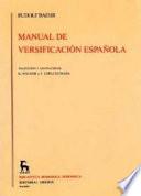Manual de versificación española