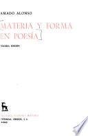 Materia y forma en poesía