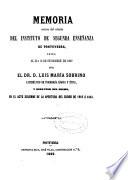 Memoria acerca del estado del Instituto de Segunda Enseñanza de Pontevedra