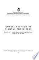Memoria de la 1.- reunion de plantas forrajeras realizada en la Est. Exp. de Rafaela