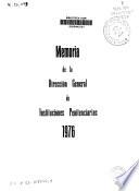 Memoria de la Dirección General de Instituciones Penitenciarias