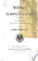 Memoria que el ministro de estado en el despacho de instrucción, culto, justicia y beneficencia presenta al congreso nacional de 1874
