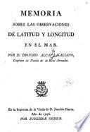 Memoria sobre las observaciones de latitud y longitud en el mar