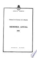 Memoria - Tribunal de Cuentas de la Naćion