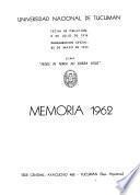 Memoria - Universidad Nacional de Tucumán