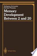 Libro Memory Development Between 2 and 20