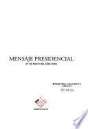 Mensaje presidencial
