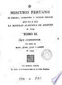 Mercurio peruano de historia, literatura, y noticias públicas que da á luz la Sociedad academica de amantes de Lima, y en su nombre J. Calero y Moreira