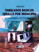 México. Tabulados básicos ejidales por municipio. Programa de Certificación de Derechos Ejidales y Titulación de Solares Urbanos, PROCEDE. 1992-1998