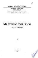 Mi exilio político (1933-1936).