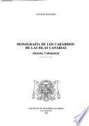 Monografía de los Carábidos de las Islas Canarias (Insecta, Coleoptera)