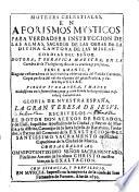 Motetes celestiales em aforismos mysticos