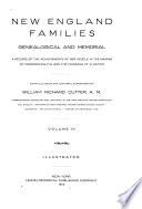 New England Families, Genealogical and Memorial