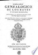 Nobiliario genealogico de los reyes y titulos de España