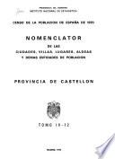 Nomenclátor de la cuidades, villas, lugares, aldeas y demás entidades de población : Provincias