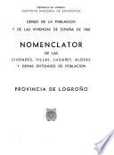 Nomenclátor de las ciudades, villas, lugares, aldeas y demás entidades de población