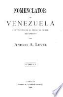 Nomenclator de Venezuela contentivo de su censo en orden alfabético