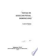 Notas de derecho penal dominicano