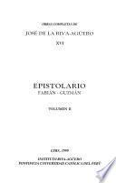Obras completas de José de la Riva-Agüero: pt.1-2. Epistolario, Fabian-Guzman
