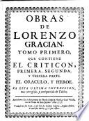 Obras de Lorenzo Gracian, 1