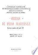 Obras de Pero Martínez, escritor catalán del siglo XV