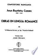 Obras en lengua romance: Villancicos a la Natividad