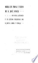 Obras en prosa y verso, con notas, apéndices y un estudio preliminar