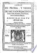 Obras en prossa y verso de Salvador Jacinto Polo de Medina ...
