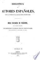 Obras escogidas de filosofos con un discurso preliminar de Adolfo de Castro