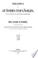 Obras escogidas de filosofos con un discurso preliminar del excelentisimo e ilustrisimo senor don Adolfo de Castro