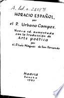 Oracio Español ó poesias liricas ¬d. ¬Q. ¬Oracio