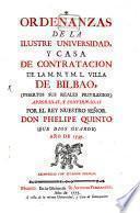 Ordenanzas de la ... Universidad ... de Contratacion de Bilbao