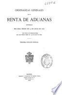 Ordenanzas generales de la renta de aduanas