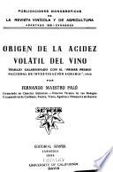 Origen de la acidez volátil del vino