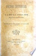 Páginas históricas de la historia de la Confederación Argentina