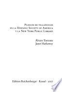 Pliegos de villancicos en la Hispanic Society of America y la New York Public Library