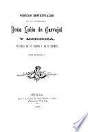 Poesías espirituales de la venerable Doña Luisa de Carvajal y Mendoza