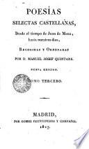 Poesias selectas castellanas desde el tiempo de Juan de Mena - hasta nf dias, 3