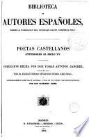 Poetas castellanos anteriores al siglo XV