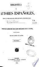 Poetas líricos de los siglos XVI y XVII: (1854. XXXVI, 553 p.)