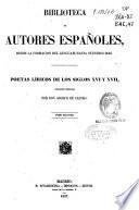 Poetas líricos de los siglos XVI y XVII: (1857. CX, 600 p.)