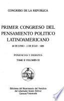 Primer Congreso del Pensamiento Político Latinoamericano