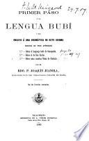 Primer paso á la lengua bubí [in Fernando Póo]
