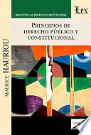 Principios de derecho público y constitucional