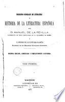 Principios generales de literatura é historia de la literatura española