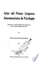 Proceedings - Interamerican Congress of Psychology