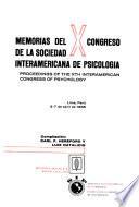 Proceedings - Interamerican Congress of Psychology