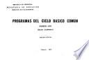 Programas del ciclo básico común