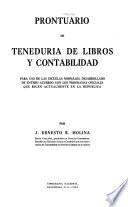 Prontuario de teneduría de libros y contabilidad para uso de las escuelas normales