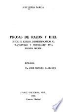 Prosas de razón y hiel